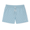 No Wake Swim Shorts-Teal Stripe